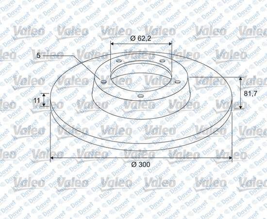 VALEO 675413 Fren Diski Arka Rulmanli 300-5 Laguna Iii 08- Latitude 10-  ####